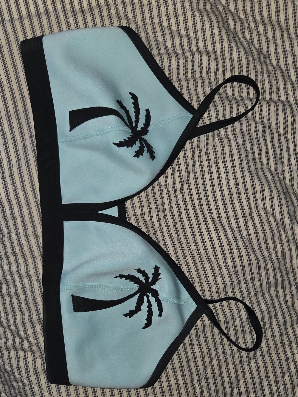 Forever 21 Mint and Black Bralette Swim Top